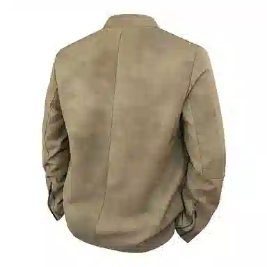 日系美式复古风通勤休闲百搭机车服皮衣 男女同款