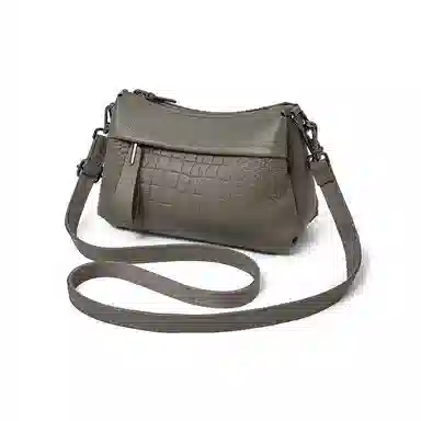 老人头 时尚百搭纯色通勤潮流百搭 牛皮革拼合成革 单肩包 常规 女款 多色