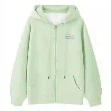 棉致 樱花字母简约纯色牛奶丝复合抗皱无性别主义宽松落肩休闲卫衣 男女同款