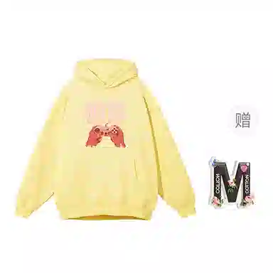 棉购 连帽秋冬季加绒加厚舒适百搭潮流印花美式学生上衣服卫衣 男女同款