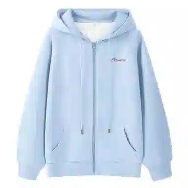 棉致 字母简约纯色牛奶丝复合抗皱无性别主义宽松落肩休闲卫衣 男女同款