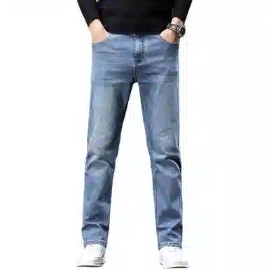 恒源祥 男士舒适长裤设计感牛仔裤 男款