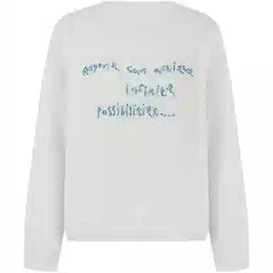 美洋 字母绣花圆领卷边羊绒衫 女款