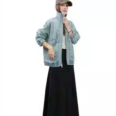 美洋 蓝精灵清爽盐系牛仔外套 女款