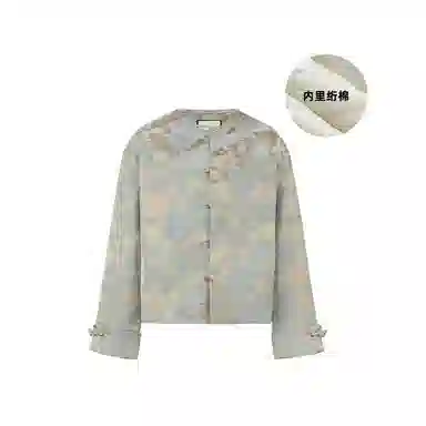 美洋 中式提花缎面绗棉夹克 女款