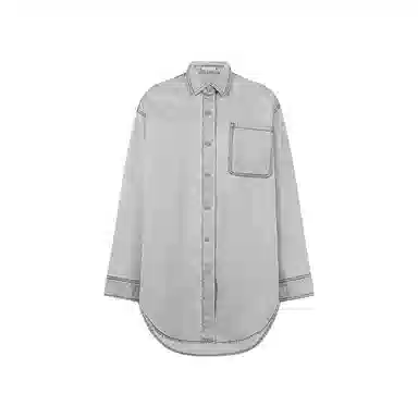 美洋 烟雾灰牛仔长绒棉衬衫 女款