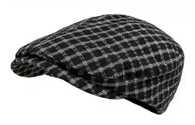 优幽兰 日系文艺小格子画家帽百搭休闲高级感时尚纯色蓓蕾帽出游搭配拍照韩 聚酯纤维 贝雷帽 女款