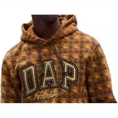 GAP x Dapper Dan Houndstooth Hoodie Brown