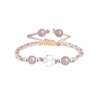 【999银幸运草 高品质】 色菲尔 新中式四叶草转运 小众设计国潮编织日常通勤出行百搭可调节手饰#好运玄学 编绳 手绳 男女同款情侣款