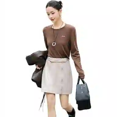 美洋 抗菌腈纶暖绒截短上衣 女款