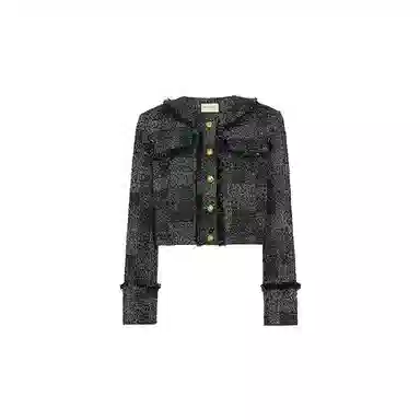 美洋 编织复古金扣夹克 女款