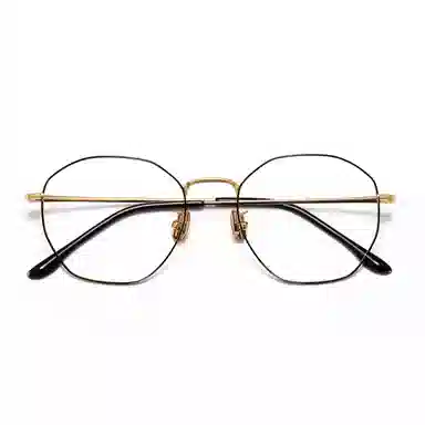 苍木优品 斯文学生超轻框可配近视镜片多边形全框细边防 β钛 不规则形 光学镜架 男女同款情侣款