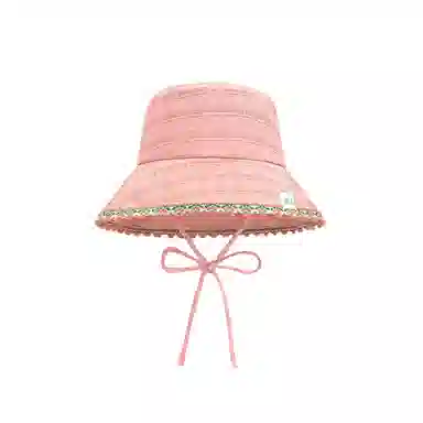 心水好物 甜美可爱花边蓝色春夏季遮阳防晒盆帽户外露营日常通勤百搭出片 棉 渔夫帽 女款