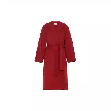 美洋 羊绒红色双面呢大衣 女款