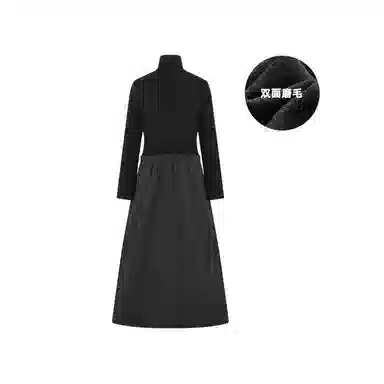 美洋 高领拼接云朵长袖连衣裙 女款