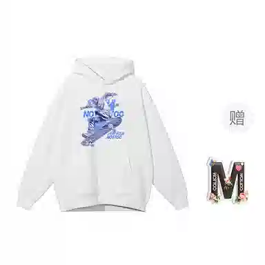 棉购 美式连帽秋冬季设计感印花宽松街头舒适百搭运动卫衣 男女同款