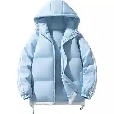 金盾 冬三条杠夹克面包服棉衣条纹运动加厚连帽棉服 男款