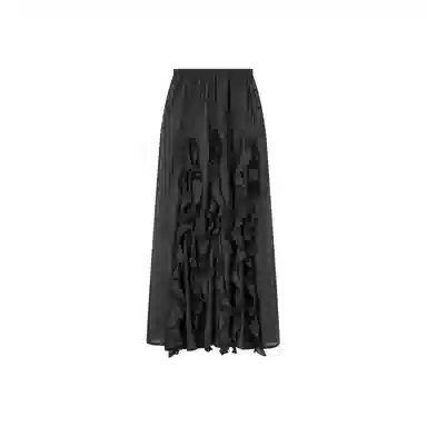 美洋 荷叶蕾丝边简约百搭休闲长裙 女款