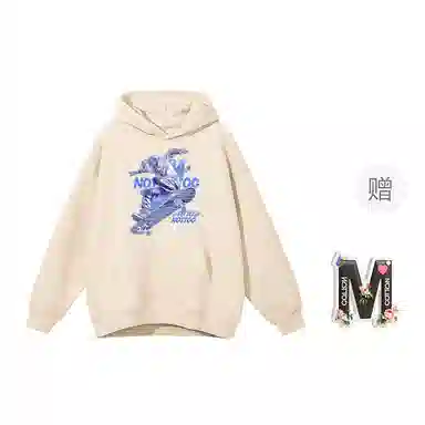 棉购 美式连帽秋冬季设计感印花宽松街头舒适百搭运动卫衣 男女同款