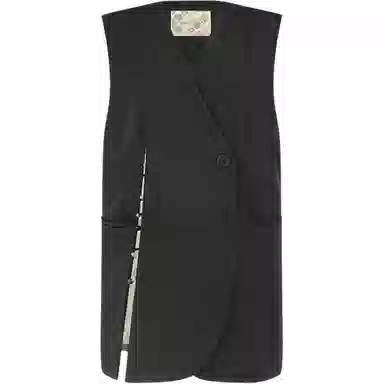 美洋 斜纹肌理宽松无袖马甲 女款