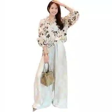 美洋 阔腿裤新中式国风休闲裤 女款