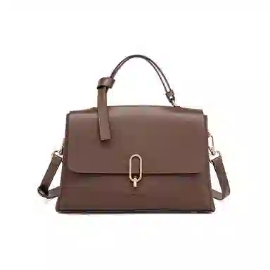 红蜻蜓 高级感小众时尚潮流品牌高颜值 牛皮 单肩斜挎手提包 常规 女款 黑色/咖啡色