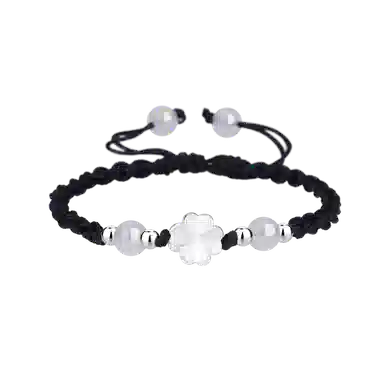 【999银幸运草 高品质】 色菲尔 新中式四叶草转运 小众设计国潮编织日常通勤出行百搭可调节手饰#好运玄学 编绳 手绳 男女同款情侣款