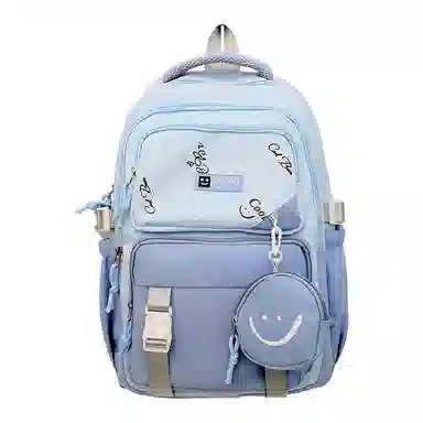 醇龙 书包初高中生大容量百搭背包学生拼接电脑旅行 尼龙 双肩包 男女同款情侣款 多色