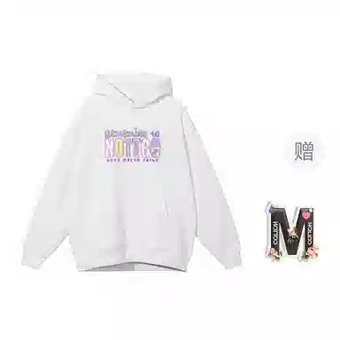 棉购 加绒加厚宽松高街时尚字母印花连帽设计卫衣 女款
