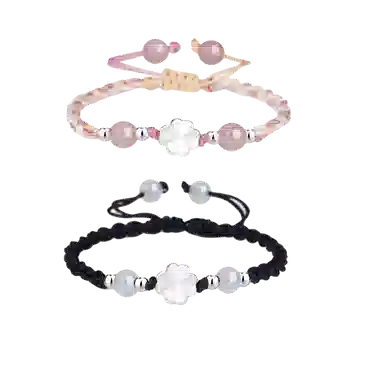 【999银幸运草 高品质】 色菲尔 新中式四叶草转运 小众设计国潮编织日常通勤出行百搭可调节手饰#好运玄学 编绳 手绳 男女同款情侣款