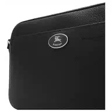 Burberry Cotswolds Enamel Knight Stamp Crossbody Bag Black