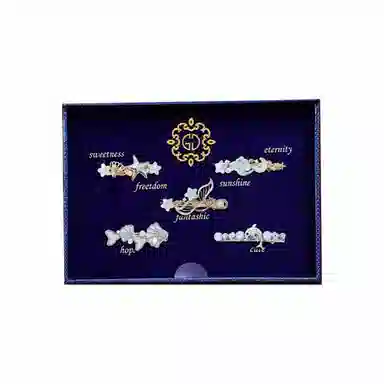 妖娆猫 浪漫唯美高端侧边一字夹发饰 合金 发夹 女款