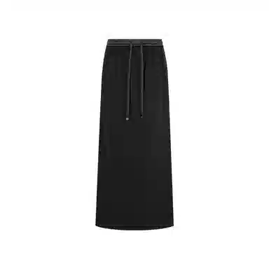 美洋 醋酸蚕丝羊毛混纺松紧腰休闲长裙 女款