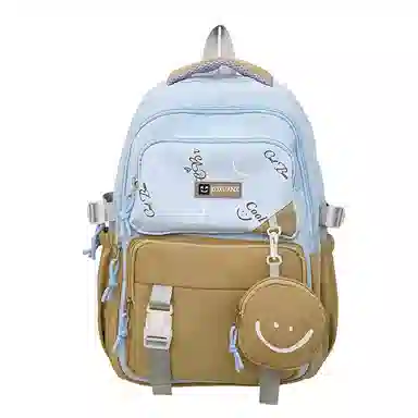 醇龙 书包初高中生大容量百搭背包学生拼接电脑旅行 尼龙 双肩包 男女同款情侣款 多色