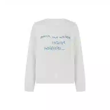 美洋 字母绣花圆领卷边羊绒衫 女款