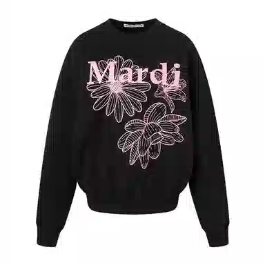 MARDI MERCREDI SS25 SWEATSHIRT TRIPLE FLOWER_BLACK PINK