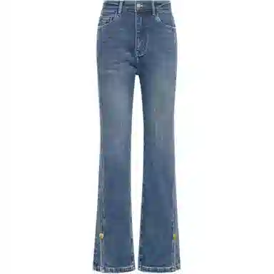 美洋 小分叉竹竿腿加绒牛仔裤 女款