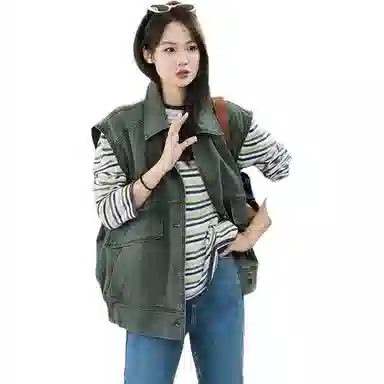 美洋 做旧水洗绗棉马甲 女款