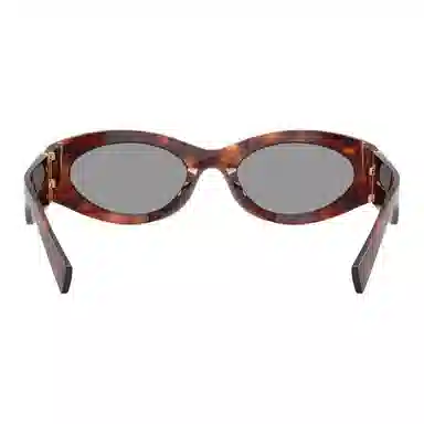 Miu Miu Oval Logo Sunglasses Havana