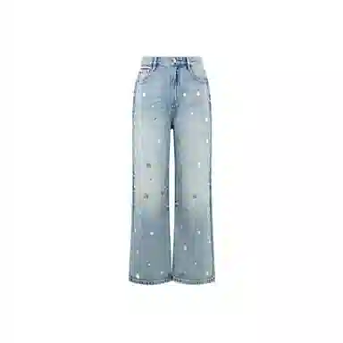 美洋 气泡烫银波点牛仔裤 女款