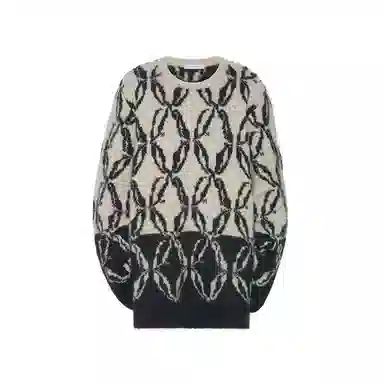 美洋 宽松圆领撞色毛衣 女款