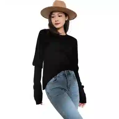 美洋 不规则修身打底衫针织衫 女款