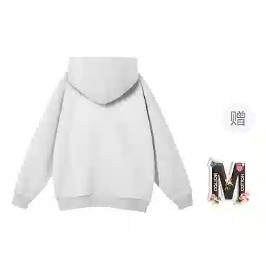 棉购 加绒加厚宽松高街时尚字母印花连帽设计卫衣 女款
