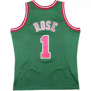 Mitchell & Ness NBA 08-09 Chicago Bulls Rose 1 Jersey Green