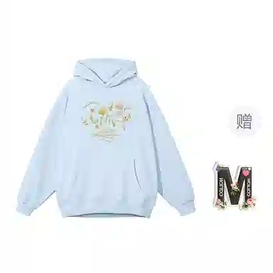 棉购 连帽加绒加厚美式慵懒风宽松外套复古百搭休闲学院风卫衣 女款