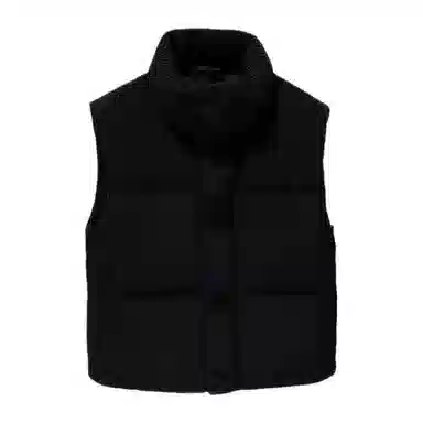 柏黛妃 加棉韩国纯色立领通勤马甲棉服 女款