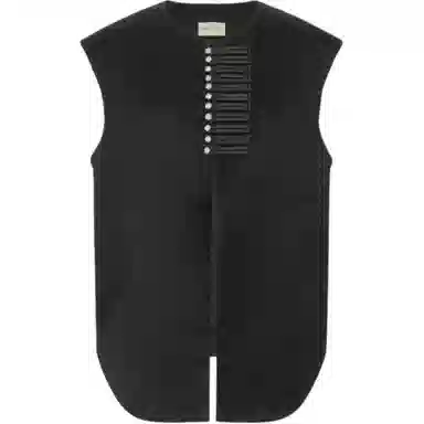 美洋 醋酸混纺菱格肌理圆领马甲 女款