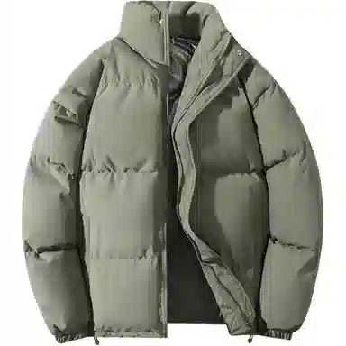 BUSINE 2025 Solid Color Winter Puffer Jacket
