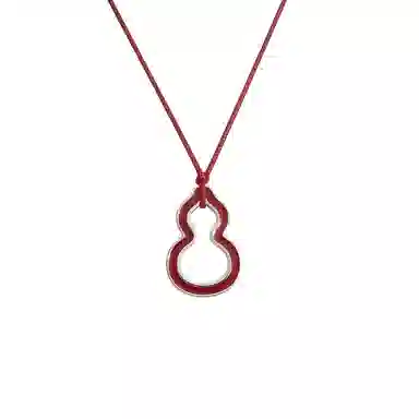 合璧 福禄来葫芦皮绳抽拉#好运 铜镀金 项链 女款