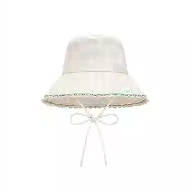 心水好物 甜美可爱花边蓝色春夏季遮阳防晒盆帽户外露营日常通勤百搭出片 棉 渔夫帽 女款